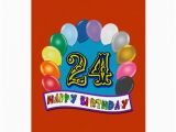 24th Birthday Presents for Him 24th Birthday Gifts with assorted Balloons Design Card