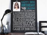 25th Birthday Gifts for Him 25th Birthday Birthday Gift for Him Birthday Sign Birthday