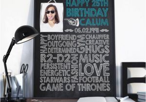 25th Birthday Gifts for Him 25th Birthday Birthday Gift for Him Birthday Sign Birthday