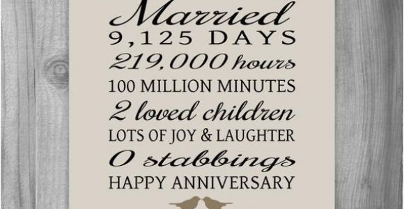 25th Birthday Gifts for Husband 25 Year Anniversary Gift 25th Anniversary Art Print