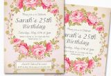25th Birthday Invitation Templates 25th Surprise Birthday Party Invitations Bagvania Free