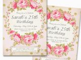 25th Birthday Invitation Templates 25th Surprise Birthday Party Invitations Bagvania Free