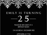 25th Birthday Invitation Templates Silver Age 25th Birthday Invitations Bagvania Free