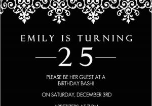 25th Birthday Invitation Templates Silver Age 25th Birthday Invitations Bagvania Free