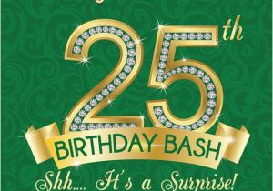 25th Birthday Invite 25th Birthday Invitation Adult Birthday Party Invitation