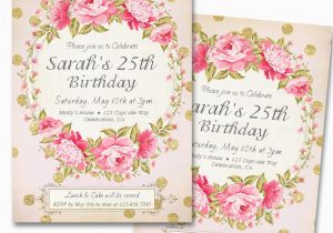 25th Birthday Invite 25th Surprise Birthday Party Invitations Bagvania Free