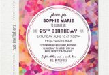 25th Birthday Invite Geometric 25th Birthday Party Invitation Adult Birthday