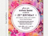 25th Birthday Invite Geometric 25th Birthday Party Invitation Adult Birthday