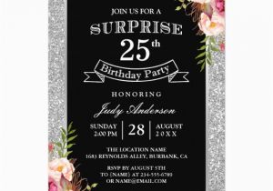 25th Birthday Invite Personalized 25th Birthday Invitations