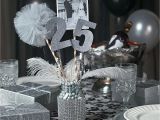 25th Birthday Party Decorations 25th Anniversary Party Mason Jar Centerpiece Idea