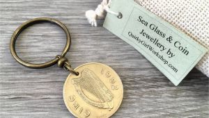 26th Birthday Gifts for Him 1992 or 1994 Irish Coin Keyring Ireland Keychain 24th or