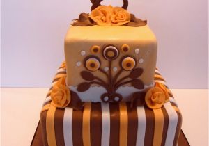 27th Birthday Gift Ideas for Her Peach and Brown Birthday Cake Cakecentral Com