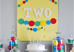 2nd Birthday Decorations at Home Kara 39 S Party Ideas Ball toy Circle themed Boy 2nd Birthday