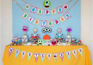 2nd Birthday Decorations for Boy Kara 39 S Party Ideas Colorful Monster Birthday Party