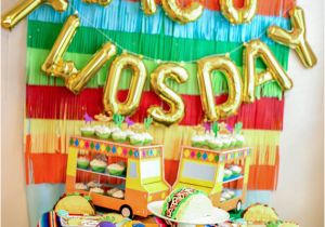 2nd Birthday Decorations for Boy Taco Twosday Letter Balloons Taco Twosday Party Decor Taco