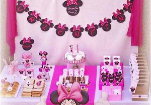 2nd Birthday Decorations for Girl Kara 39 S Party Ideas Disney Minnie Mouse Girl Pink 2nd