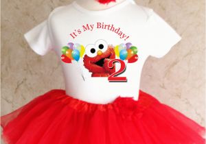 2nd Birthday Dresses Elmo Red Rainbow Balloons 2nd Second Birthday Shirt Tutu