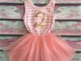 2nd Birthday Dresses for Girls 2nd Birthday Tutu Dress Birthday Dress Little Girls Birthday