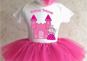 2nd Birthday Dresses for Girls Princess Pink Castle 2nd Second Birthday Shirt Tutu Outfit
