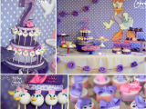 2nd Birthday Girl themes Kara 39 S Party Ideas Disney Daisy Duck Purple Girl 2nd