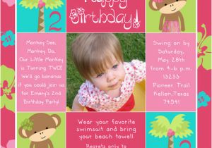 2nd Birthday Invitation Wording Samples Birthday Invites 2nd Birthday Invitations Printable