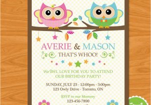 2nd Birthday Invitations for Twins 58 Best Twins 2nd Birthday Ideas Images On Pinterest Owl