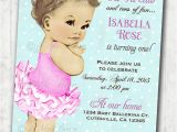 2nd Birthday Invitations for Twins Items Similar to Vintage Ballerina Birthday Invitation for