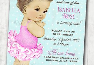 2nd Birthday Invitations for Twins Items Similar to Vintage Ballerina Birthday Invitation for