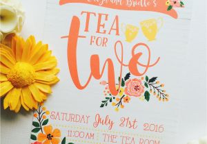 2nd Birthday Invitations for Twins Tea for Two Second Birthday Invitation Twin Second Birthday