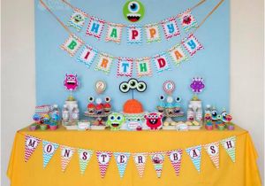2nd Birthday Party Decorations Boy Kara 39 S Party Ideas Colorful Monster Birthday Party