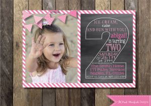 2nd Birthday Party Invitations Girl 2nd Birthday Invitations for Girls