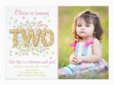 2nd Birthday Party Invitations Girl Second Birthday Invitation Girl Pink Gold Mint Two 2nd