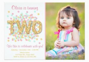 2nd Birthday Party Invitations Girl Second Birthday Invitation Girl Pink Gold Mint Two 2nd
