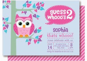 2nd Birthday Party Invites Owl Birthday Party Invitations 2nd Birthday Invitation