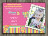 2nd Birthday Thank You Card Wording Printable butterfly Birthday Photo Invitation Girl First