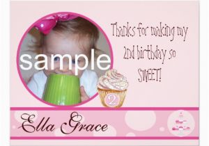 2nd Birthday Thank You Cards 2nd Birthday Thank You Card Zazzle