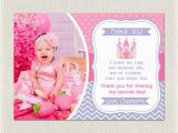 2nd Birthday Thank You Cards Princess Thank You Card Birthday Pink Purple 1st 2nd 3rd