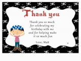 2nd Birthday Thank You Cards Printable Personalized Pirate Thank You Card Notes 1st 2nd