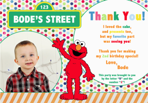 2nd Birthday Thank You Cards Sesame Street 2nd Birthday Invitations Best Party Ideas