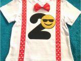 2t Birthday Girl Shirt Emoji Party T Shirt Boy 2nd Birthday Shirt 2t