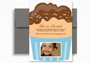 3 Year Old Boy Birthday Party Invitations 3 Year Old Cupcakes Personalized Birthday Invitation 5×7