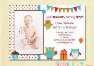 3 Year Old Boy Birthday Party Invitations Items Similar to Owl Birthday Boy Invitation First