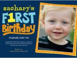 3 Year Old Boy Birthday Party Invitations Year Of Firsts 5×7 Photo Card Birthday Invitations