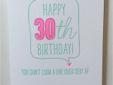 30th Birthday Card Messages Funny 30th Birthday Card Funny Card for 30th Birthday Letterpress
