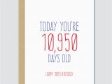 30th Birthday Card Messages Funny today You 39 Re 10 950 Days Old Happy 30th Birthday Funny