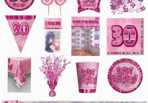 30th Birthday Decorations Pink 30th Pink Glitz Birthday Party Supplies Decorations