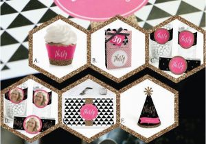 30th Birthday Decorations Pink Chic 30th Birthday Party Decorations Black Pink theme