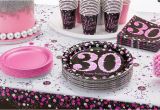 30th Birthday Decorations Pink Pink Sparkling Celebration 30th Birthday Party Supplies