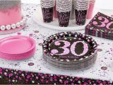 30th Birthday Decorations Pink Pink Sparkling Celebration 30th Birthday Party Supplies