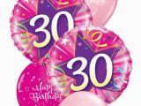 30th Birthday Flowers and Balloons Pink 30th Birthday Balloon Bouquet Party Fever
